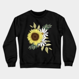 Sunflower and Daisy Design Crewneck Sweatshirt